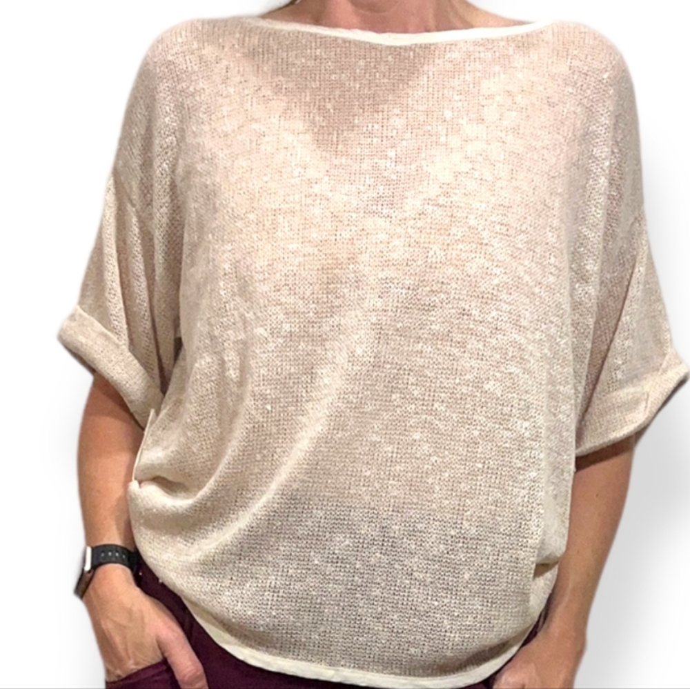 Uniq Oversized Button Side Scooped Shirt